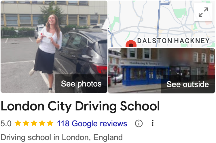 London City Driving School Google Business Profile