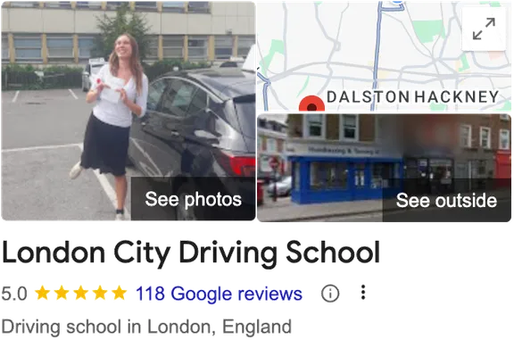 London City Driving School Google Business Profile